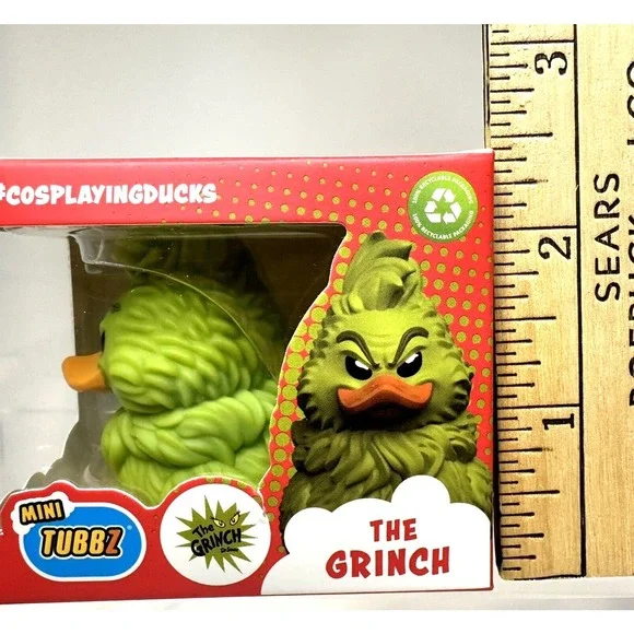 Mini Tubbz THE GRINCH Costume Rubber Duck Cosplayingducks Dr Seuss Numskull JEEP - Picture 6 of 8